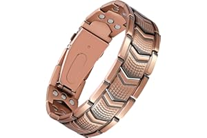 Jecanori Copper Bracelet for Men, 3X Strength Magnetic Bracelets for Men