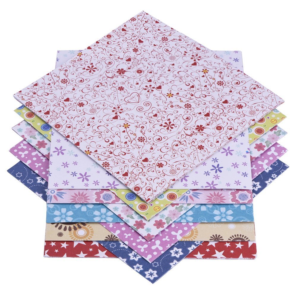 eBoot 72 Sheets Origami Paper 15 x 15 cm in 12 Different Colours and Patterns Buy Online in