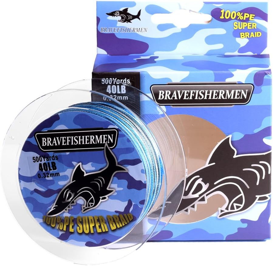Bravefishermen Braided Fishing Line Super Strong PE Fishing Line 8LB to 100LB and 100Yard to 500Yard