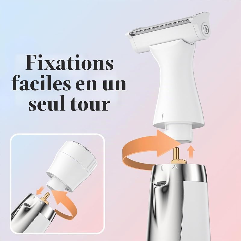 Rasoir électrique pour femme, portable 3 en 1 pour femme, rasoir corps, bikini et visage, rasoir sans fil, épilation visage, rechargeable par USB, QR-8003