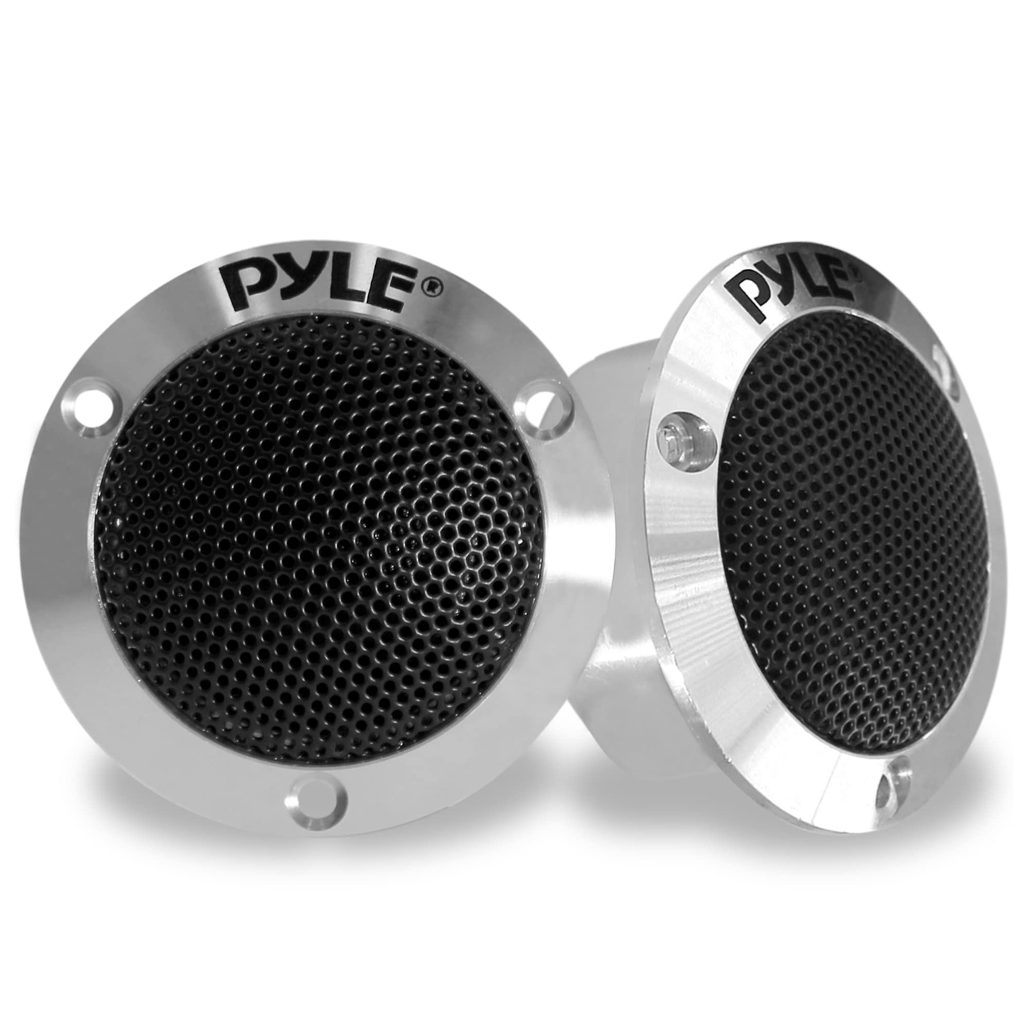 Pyle 1.0” Voice Coil Titanium Dome Tweeter - 80 Watts at 4-Ohm, Car Tweeter with Aluminum Housings, Enhance Lower Frequency Music Note, 2.3 Inches Full Range Car Speakers - PLTWB3