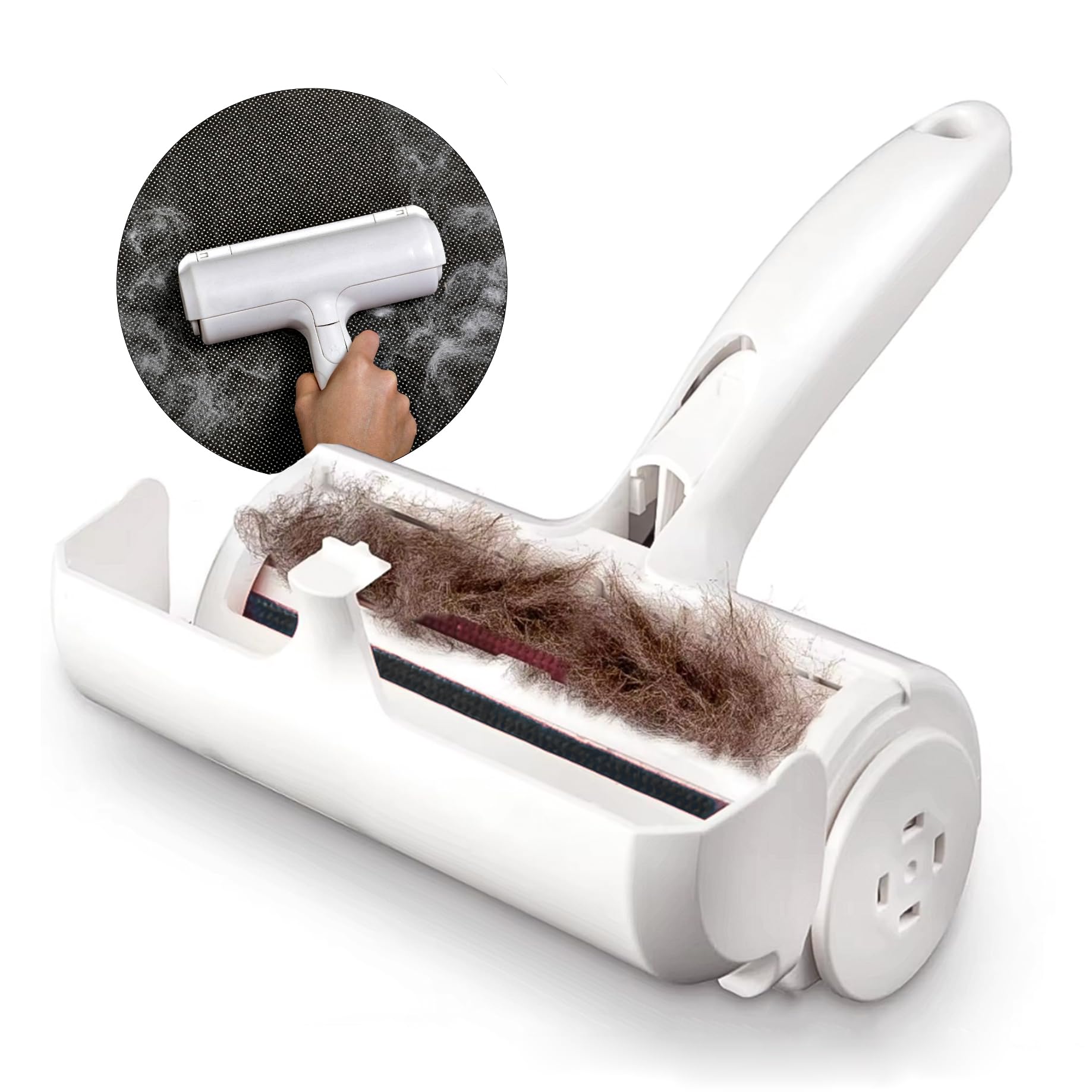 Prestige Pet Hair Remover Roller - Reusable Cat & Dog Hair Remover - Carpet Brush Hair Removal Tool - Fur Remover for Carpet, Clothes, Furniture and Car
