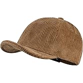 Croogo Short Brim Baseball Cap Corduroy Soft Trucker Hat Flat Snapback Hats Winter Dad Cap Flip Up Short Bill Cap for Men