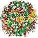 Resinta 150g/7500 Pieces Christmas Table Confetti Christmas Design Confetti Pentagram, Elk, Snowflake, Santa, Pine, Sequin, Merry Christmas Alphabet Confetti Bright Christmas Party Decoration