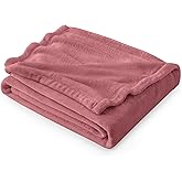 Bedsure GentleSoft Fleece Throw Blanket for Couch Dusty Rose - Lightweight Plush Fuzzy Cozy Soft Blankets and Throws for Sofa, 50x60 inches