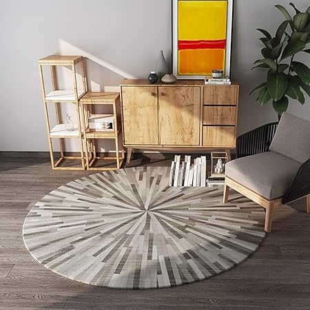 Fancytan Tapis De Sol Rond Moderne Abstrait Simple Et