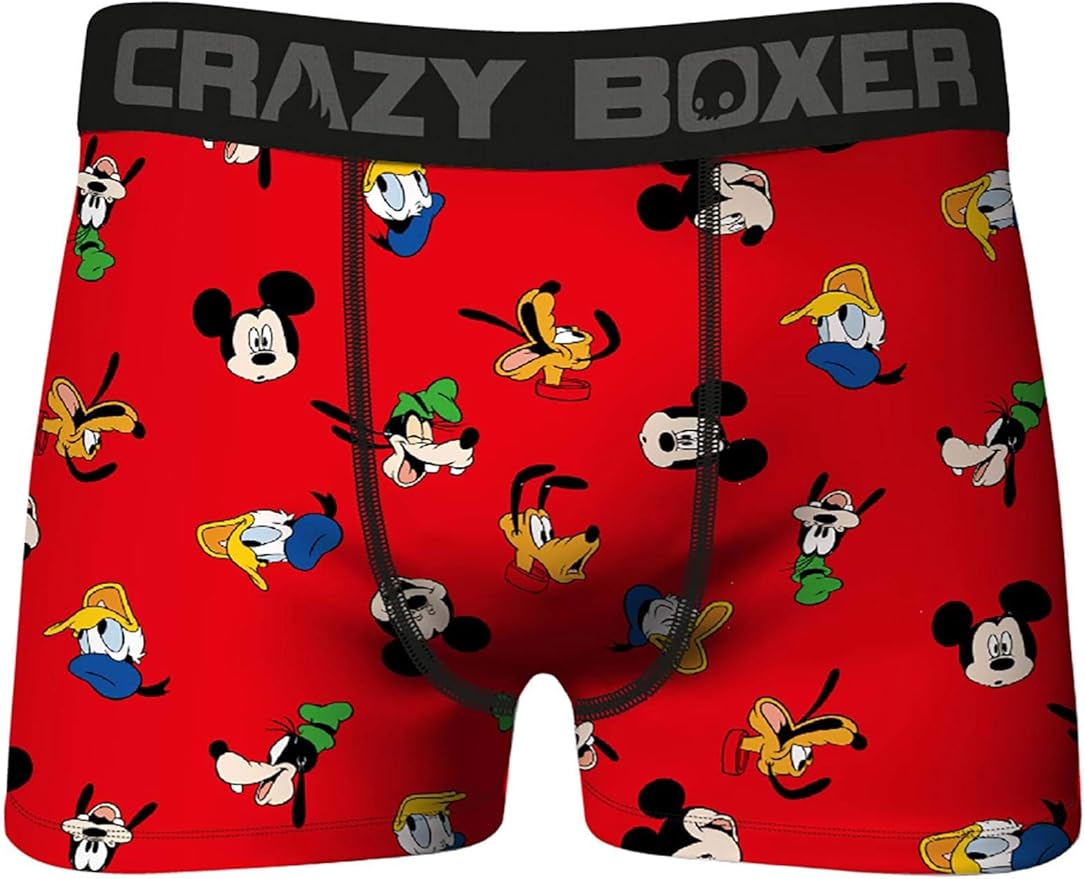 Crazy Boxers Mickey and Friends Print Mens Boxer Brief Large Amazon.es