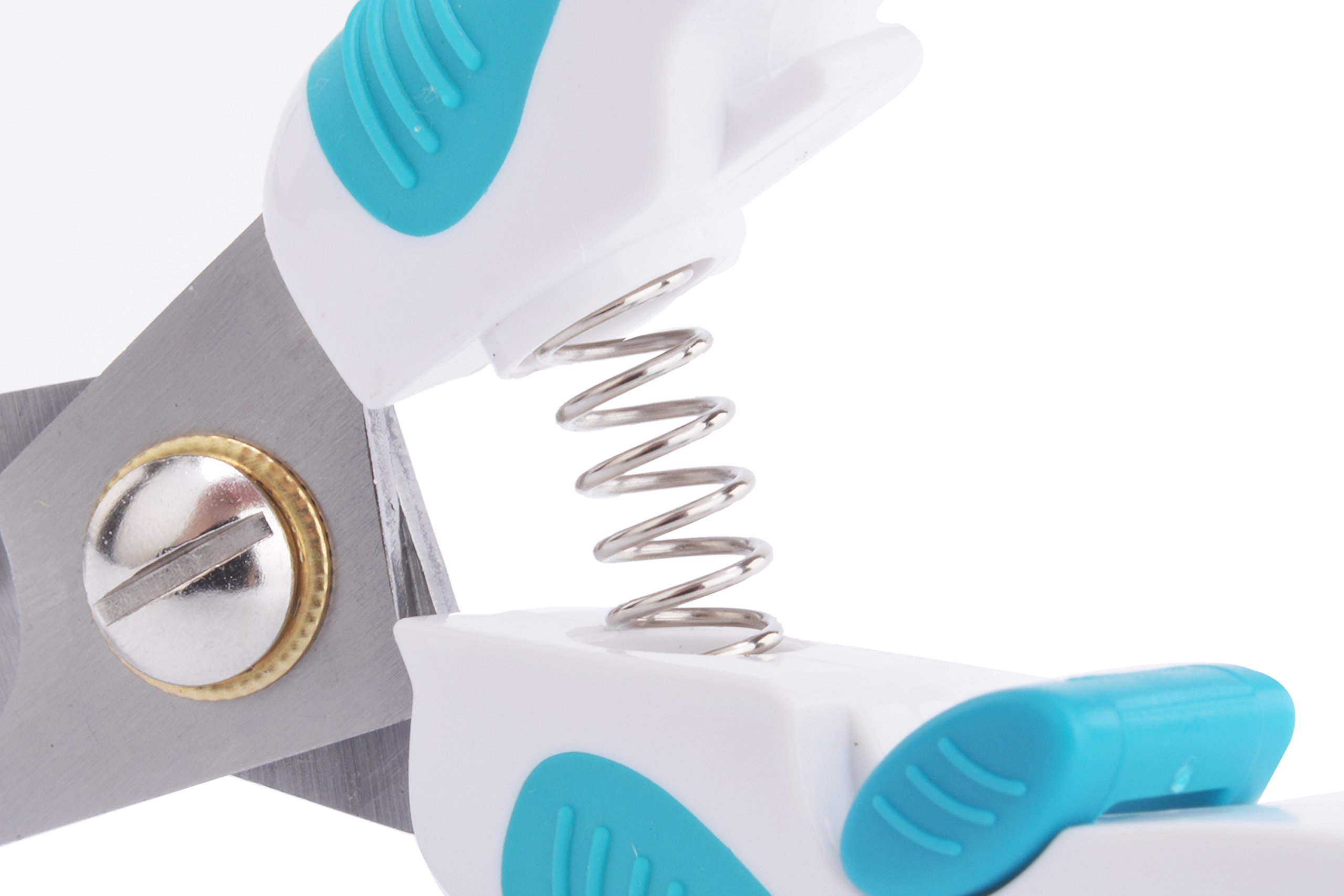 Dog Nail Clippers Small Pet Trimmer Safety Guard Angled Blade for Easy Cutting PUPTECK