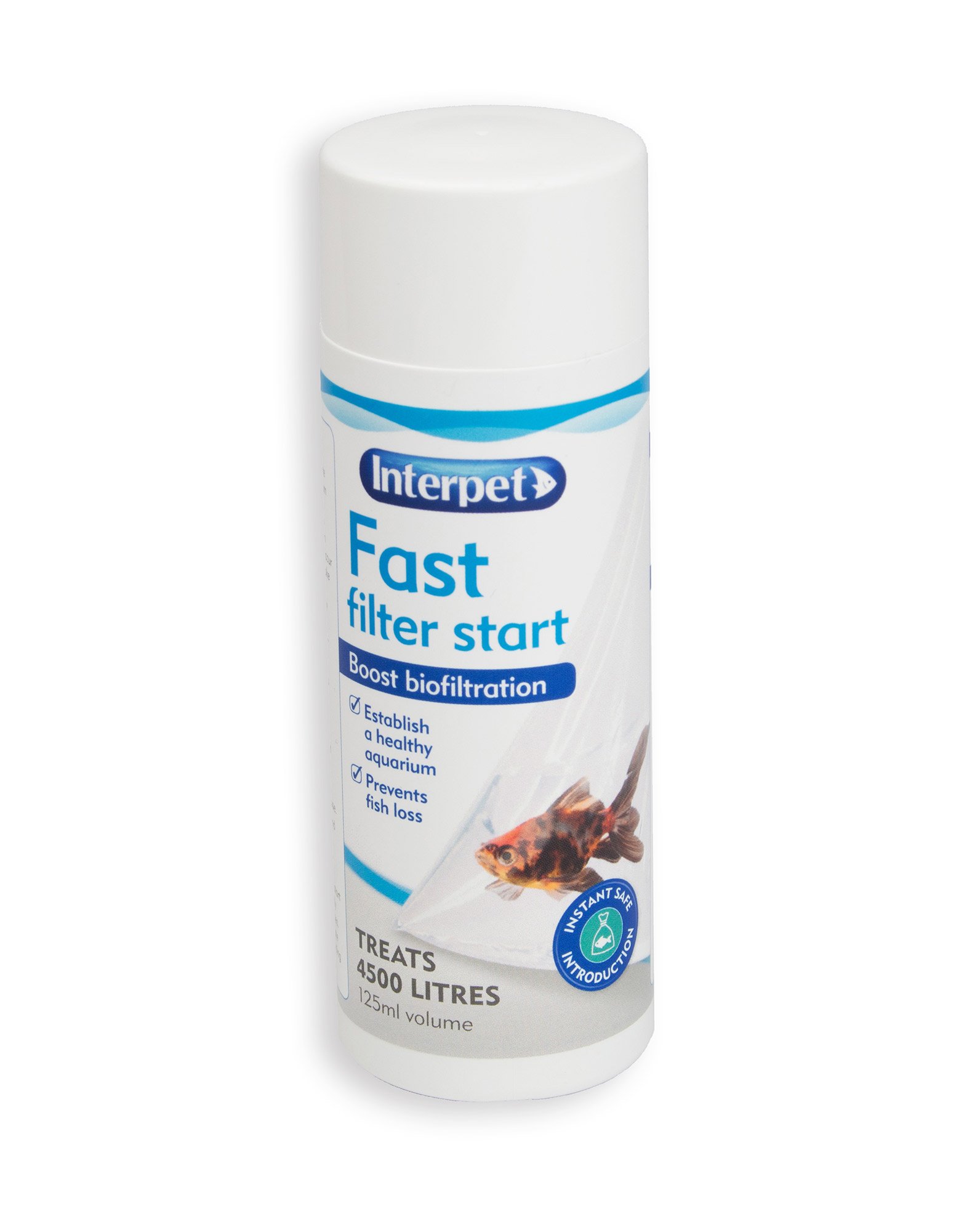Interpet Fast Filter Start Treatment to Boost Aquarium Bio Filtration, 125 ml, Fast Acting Beneficial Bacteria, Safe for Fish, 100 g