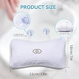 YUET Inflatable Bathtub Pillow Spa Bath Cushion Head Neck Back Support Suction view 3