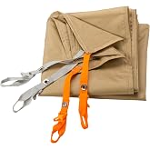 Big Agnes Footprint for Big House Tent | Durable 75D polyester tent ground tarp protects your tent floor and supports lightweight Fast Fly pitching