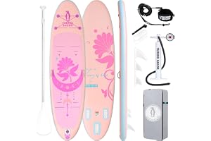 Tuxedo Sailor Inflatable Stand Up Paddle Board with SUP Accessories, Anti-Slip EVA Deck and Large Fin, Paddle Boards for Adults & Youth of All Skill Levels