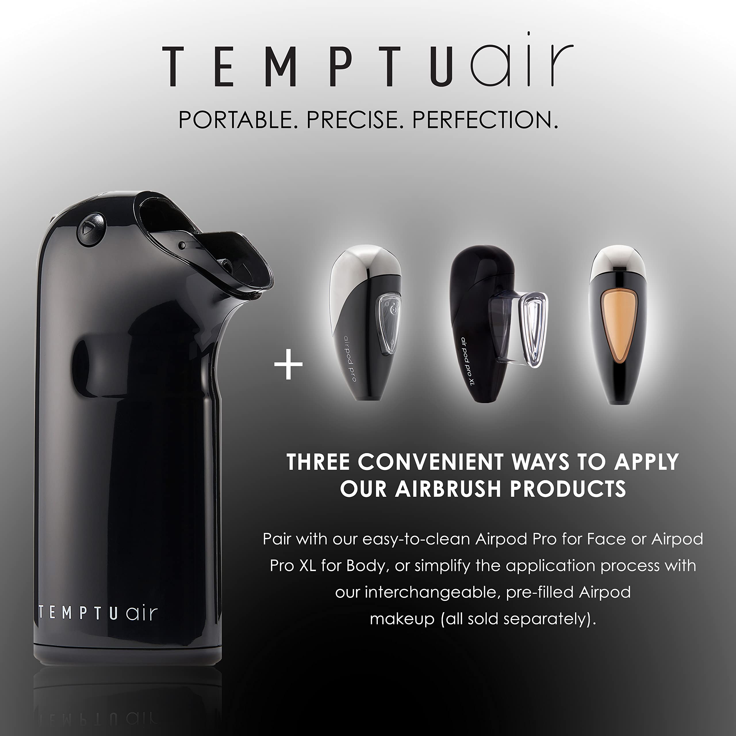 TEMPTU Air: Cordless Airbrush Makeup Tool for Instant Blending and a Natural Luminous Look - Professional Airbrush Makeup System for Use with TEMPTU Makeup Airpods - Available in 3 Colors