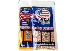 2.5oz Premium America All in One Pack Popcorn | Premeasured Theatre Quality Kernels for 2.5 Ounce Kettle Popcorn Machines. 36