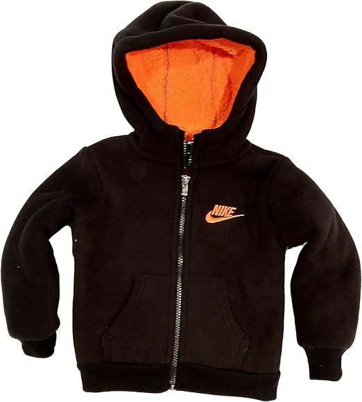 Amazon ナイキ 幼児用 ボーイズ フェイクシェルパ裏地 ジップアップ パーカー ブラック 7e406 023 Us サイズ 2t カラー ブラック トレーナー パーカー 通販