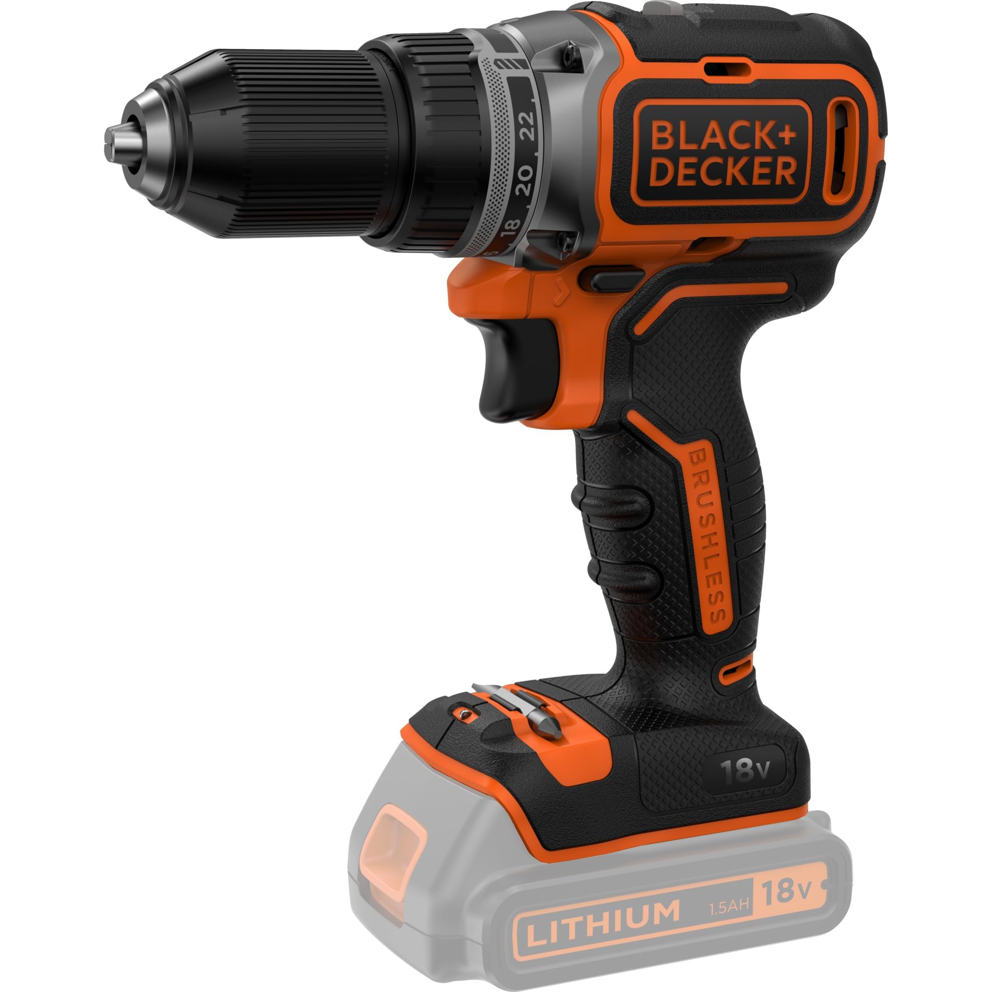 BLACK+DECKER 18V Brushless Drill Driver - Bare Unit (Battery Not Included)