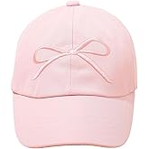 Kids Baseball Hat Visor, Bow Tie Baseball Cap, Little Girls High Ponytail Sun Hat, Embroidered Beach Hat 3-8 Years