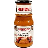 Herdez Authentic Mexican Medium Hot Sauces 15.7 Oz Gluten Free (Chipotle Salsa Cremosa, 2 Pack)