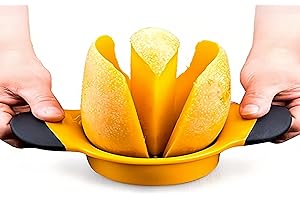 Kitchen Fruit Corer Slicer Mango Slicer Stainless Steel Blade Peeler And Corer Tool Mango Separator With Non-Slip Handle