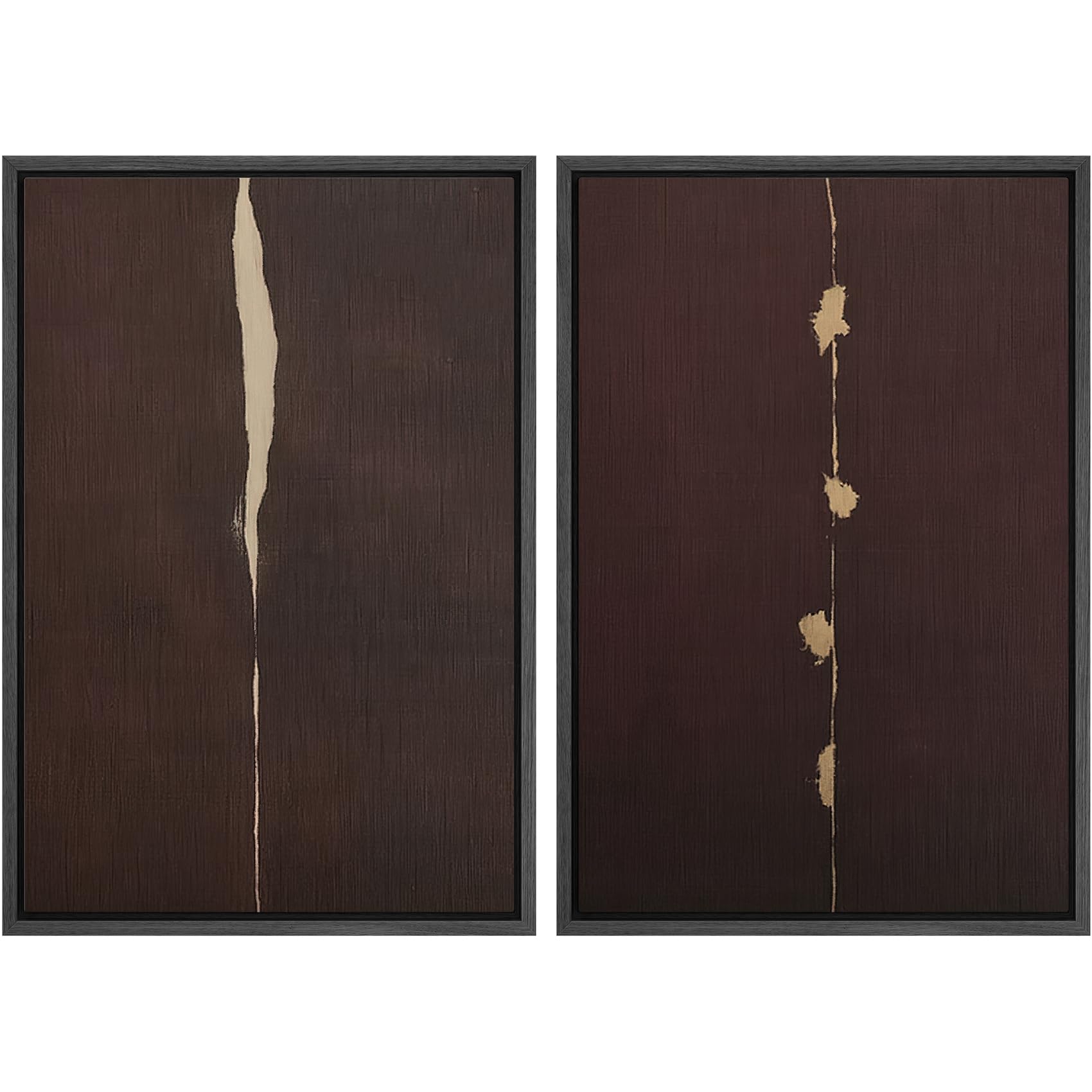 MUDECOR Framed Canvas Print Wall Art Set Gold Line