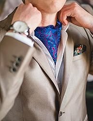 Ailisus Ascot and Lapel Pin Set Man Turquoise