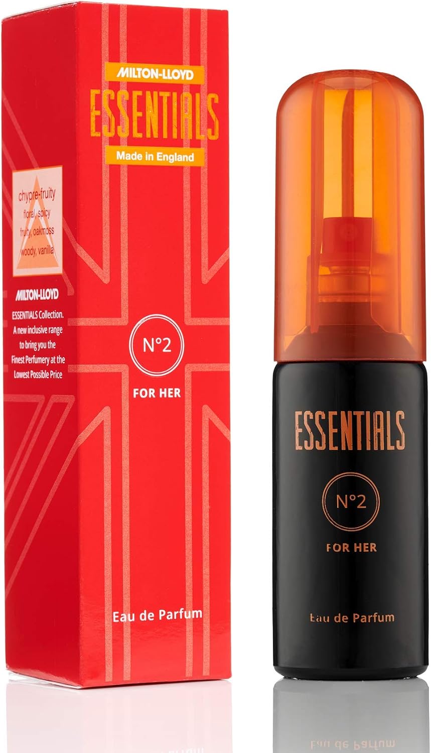MILTON-LLOYD ESSENTIALS No 2 Perfume for Women. 50ml Eau de Parfum. Luxury Fragrance, Ladies Perfume
