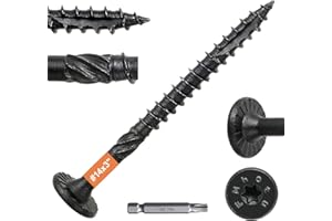 FMHOTU #14 x 3 Wood Structural Lag Screws 54Pcs Star Drive Decking Screws, Rust Resistant Timber Screws for Timber/Log/Landscaping Wood