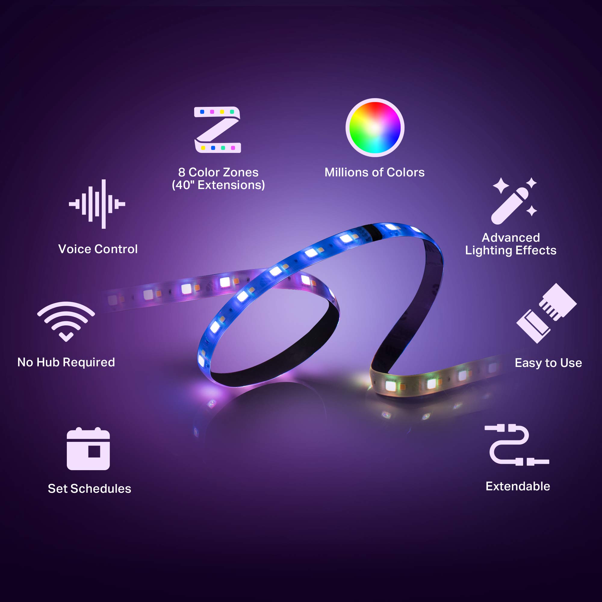 Mua TPLink Kasa Smart LED Strip Lights Extension, Multicolor WiFi Light Strip Extension