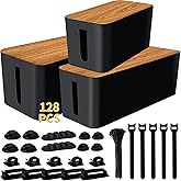 YUANYE Cable Management Box Cable Management Kit for Power Strip to Hide Wires,Cord Organizer Boxes,Safe ABS Material Wire Or