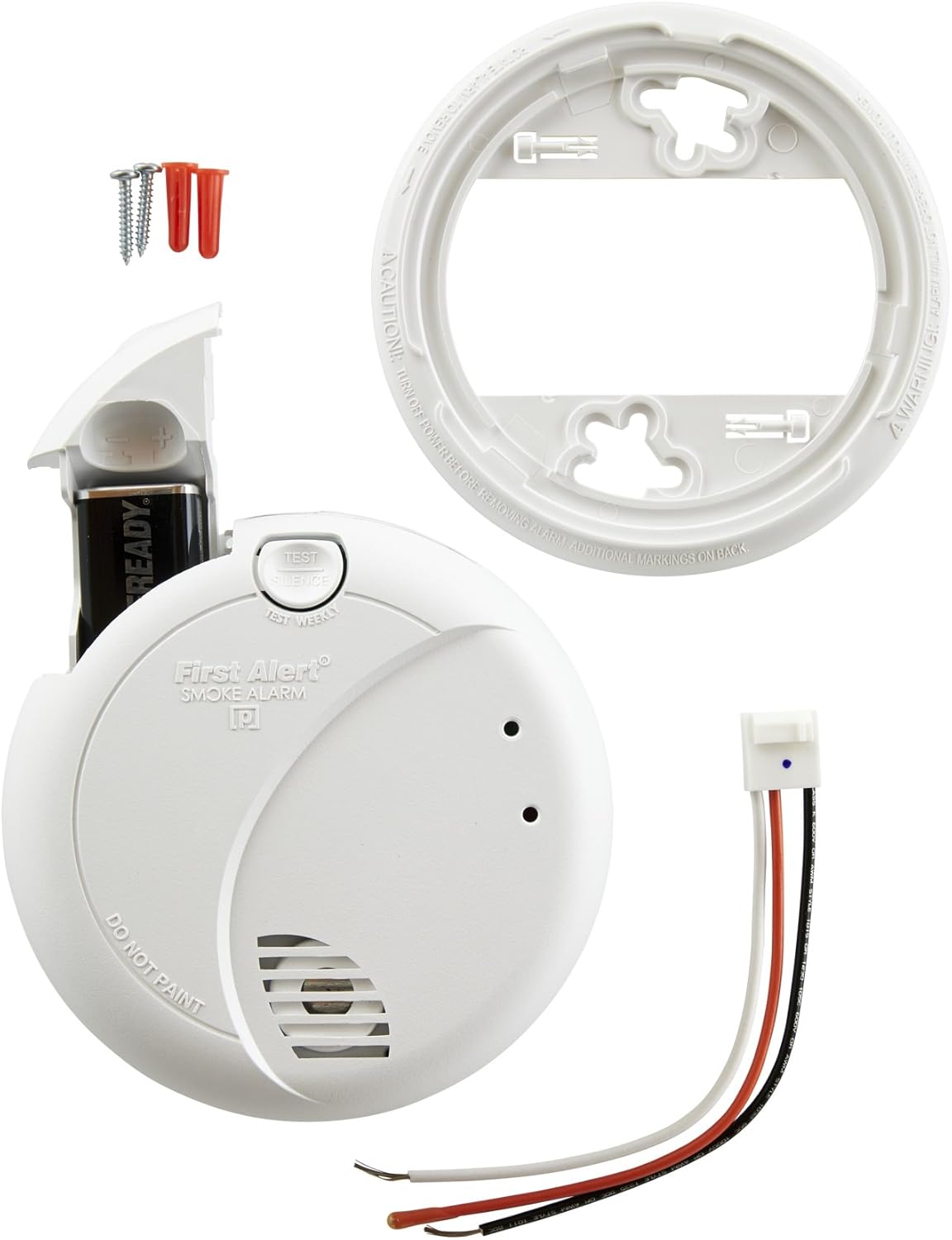First Alert BRK 7010B Hardwired Smoke Detector with Photoelectric Sensor and Battery Backup - Smoke Detectors - 