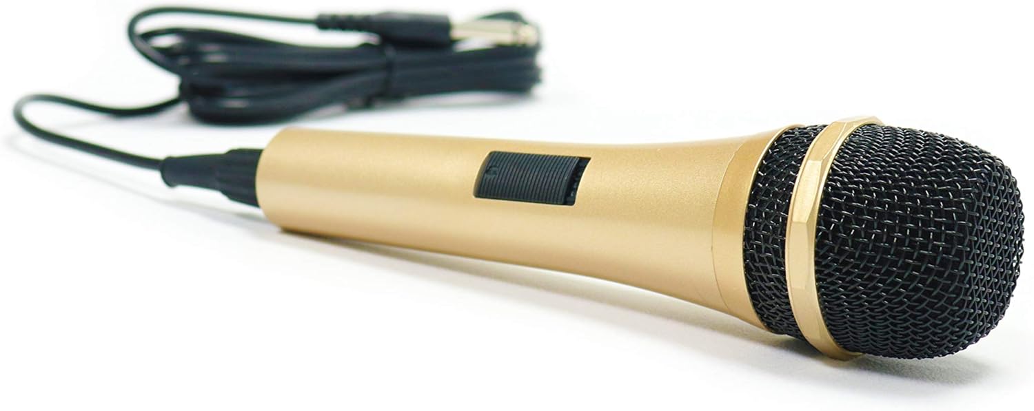 Singing Machine SMM-205 Unidirectional Dynamic Microphone with 10 Ft. Cord,Black: Musical Instruments