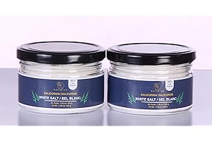 SaltWise Salicornia White Salt – Premium Jar 2-Pack, Low Sodium Salt Substitute, Plant-Based Mineral rich, Kosher, 100% Natur