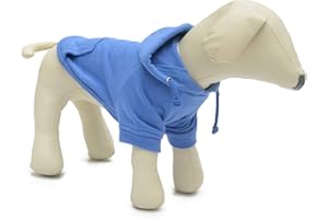 Lovelonglong Pet Clothing Clothes Dog Coat Hoodies Winter Autumn Sweatshirt for Small Middle Large Size Dogs 11 Colors 100% Cotton 2018 New (XS, Blue)
