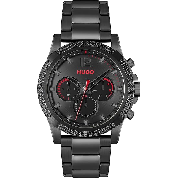 Amazon.com: HUGO Men's #Wild Black Ionic Plated Stainless Steel