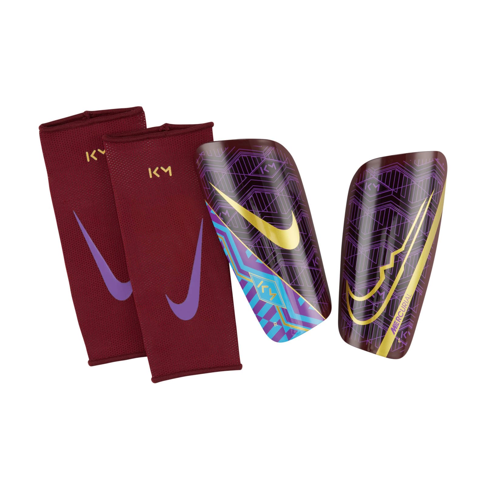 Nike Mercurial Lite - FA22 Shin Guards Dark Beetroot/Mtlc Vivid Gold XL