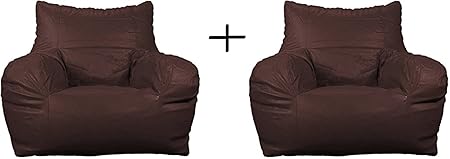 Caddy Full XXXL Arm Chair Bean Bag Without Beans (Brown) (Packof2)