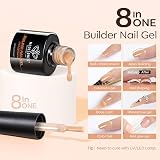 Modelones 8-in-1 Nail Builder Gel 6 Colors White Brown 60-90s Cure view 4