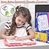 AiTuiTui Dinosaur Magnetic Drawing Board for Kids Pink 3-7 Mess Free view 7
