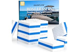 10PCS Boat Scuff Erasers - RAINFLOW Boat Wipes Boat Accessories for Women and Men Magic Cleaning Sponge for Cleaning Pads Supplies Boat Interior Cleaner Thicken Premium Magic Sponge Gifts