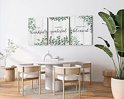3 Pieces Blessed Sign Wall Decor - Thankful