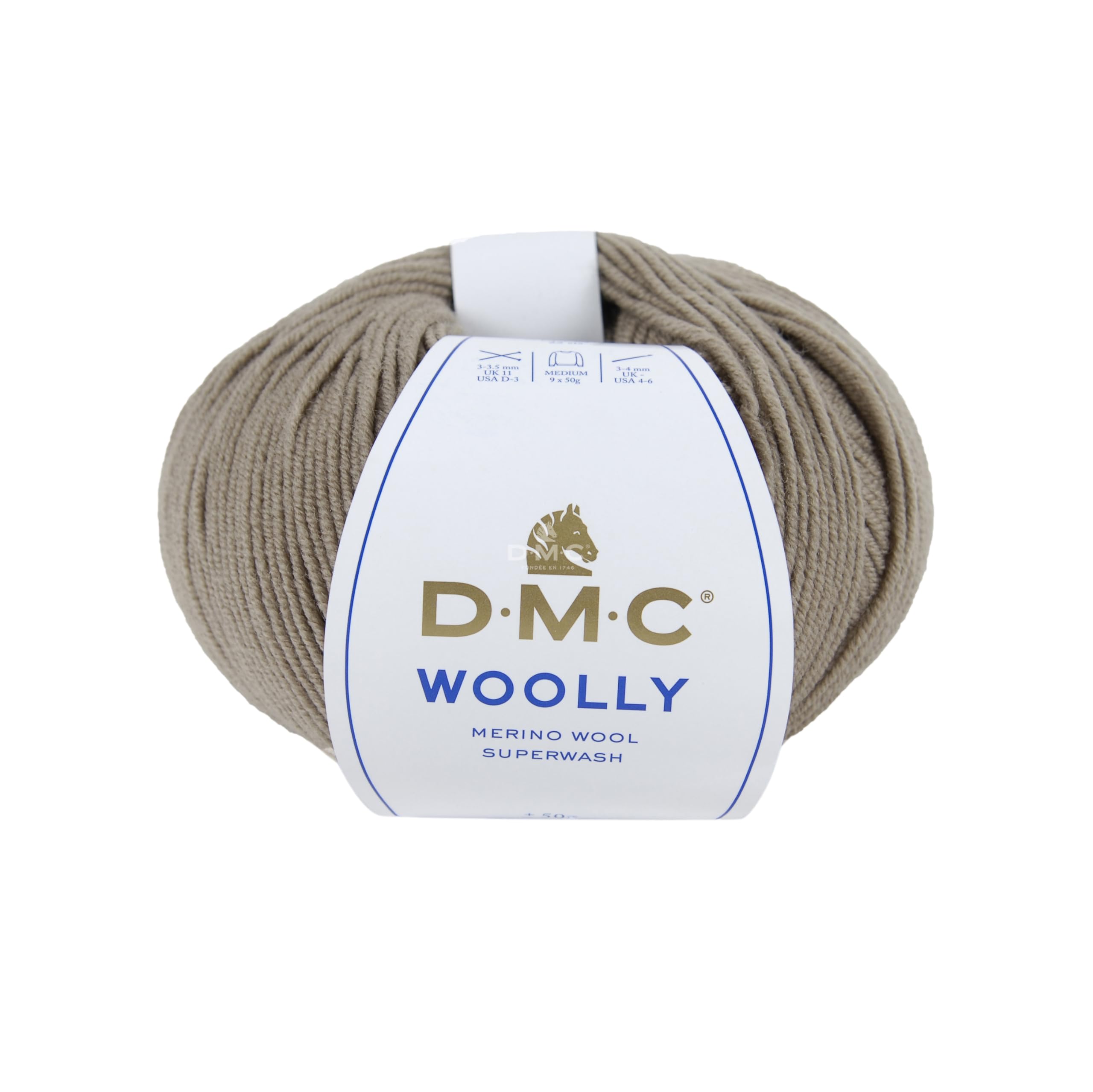 DMC Woolly Merino Yarn, Colour (112), Pale Brown, 50g