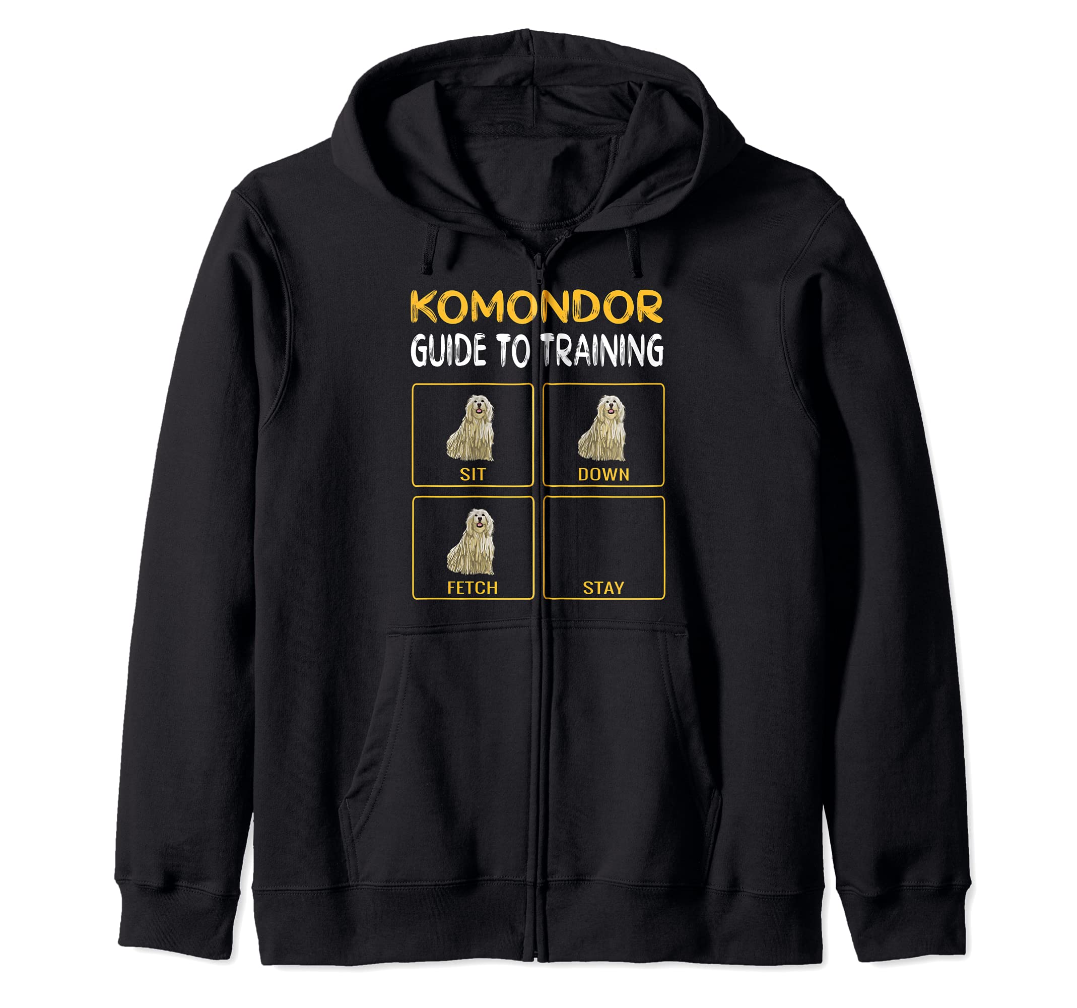 Funny Komondorok Guide To Training Dog Obedience Zip Hoodie