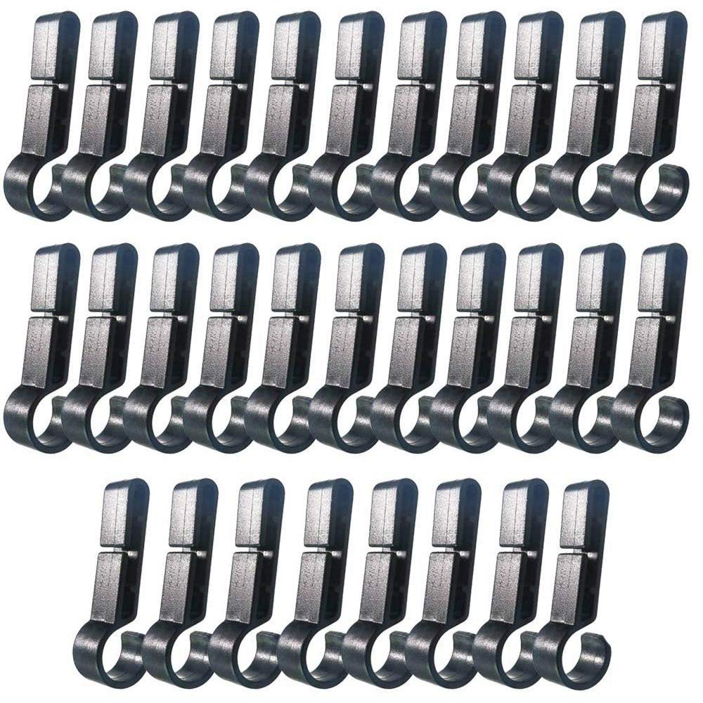 Qndanoan Helmet Clips for Head Light Lamp Hard Hat Light Clips,Hardhat Accessory,Easily Mount Hook for Helmet,Cap Strap 100 Pcs