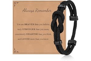TempBeau Love Knot Bracelet Gift for Men - Braided Cord Rope Bracelets for Men,String Bracelet with Infinity Knot Anniversary Birthday Gifts