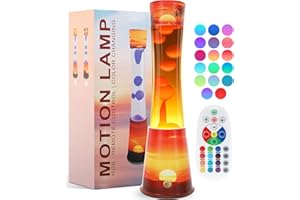 KIKILIVE 17 Colors Changing Liquid Motion Lamp with Remote,15.6" LED Night Light Relaxing Table Lamp for Kids & Adults, Liquid Light for Bedroom Home Decor