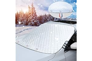 Tevlaphee Windshield Cover for Ice and Snow, Windshield Snow Cover, Car Windshield Snow Cover, Fits Most Cars Trucks Vans Suvs, Embedded Magnets