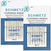SCHMETZ Universal Sewing Machine Needles - Size 90/14, 10 Needle Card, Pack of 2