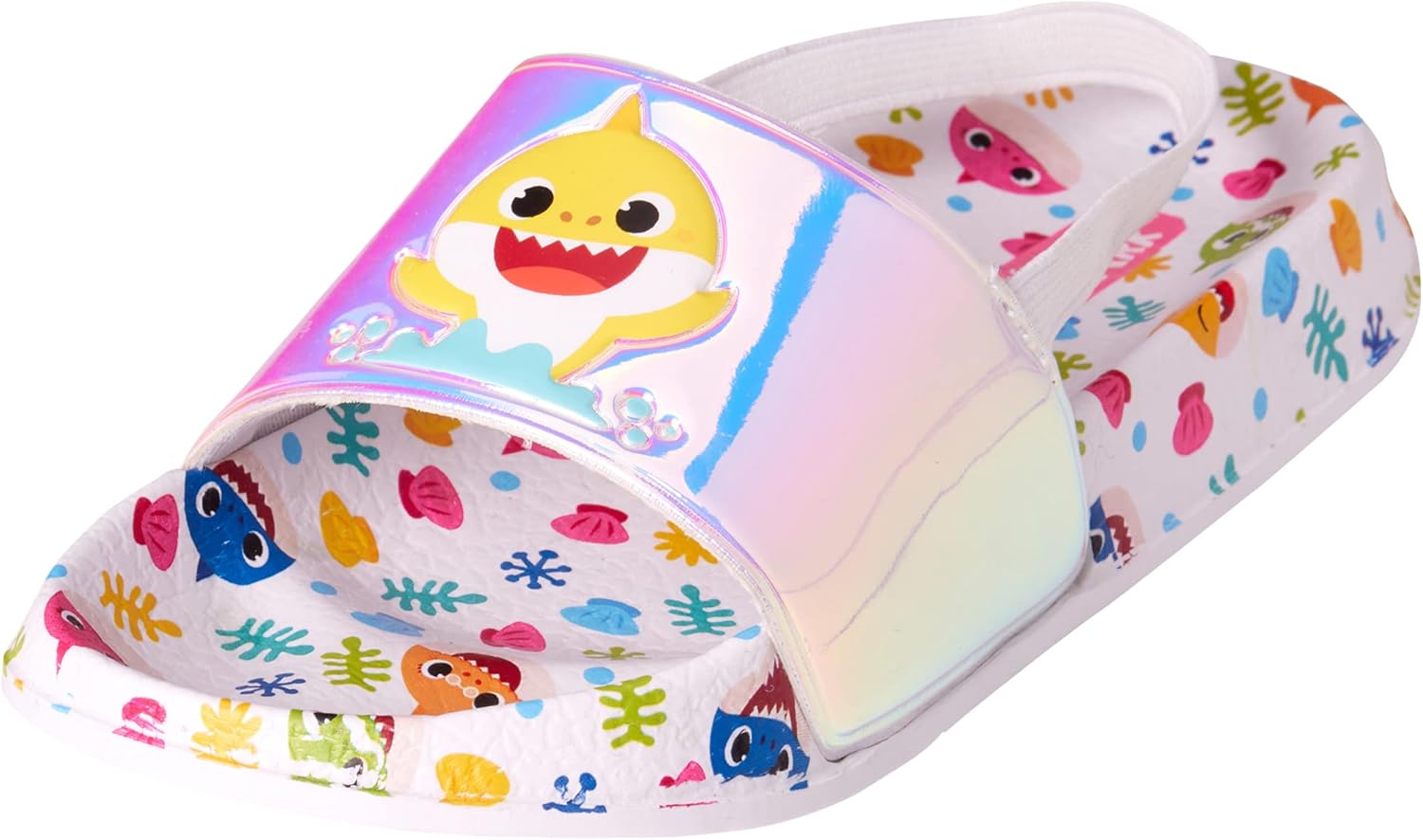 Nickelodeon Girls’ Baby Shark Sandals - Slip-On Slides with Back Strap (Little Kid): Shoes