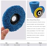 BURNTOP 6Pcs 115mm Strip Discs Paint Removal Wheel for Angle Grinder Blue view 7