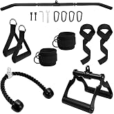 Topfinder Cable Machine Attachment Set for Gym,LAT Pulldown Attachment,Home Gym Accessories for Weight Machine